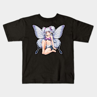 Moth Girl anime, cute giant monster kawaii anime tee Kids T-Shirt